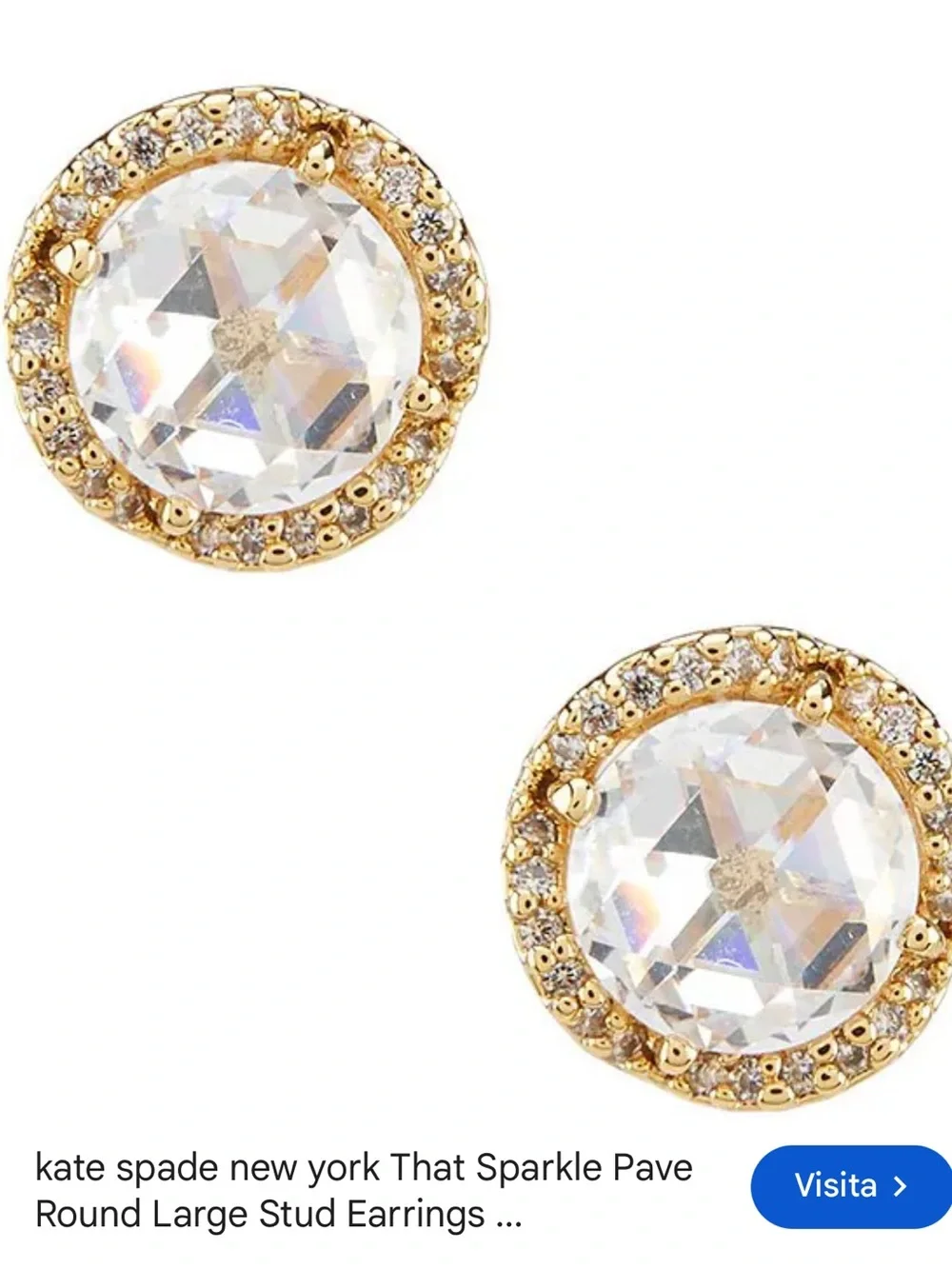 Single earring- That Sparkle Pave Round Large Stud Earrings